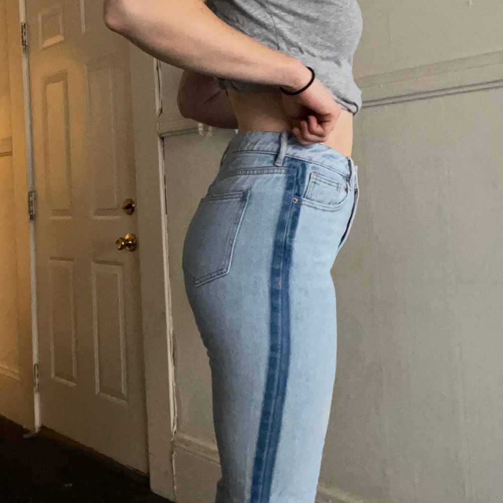 PacSun Mom Jeans with blue stripe down side